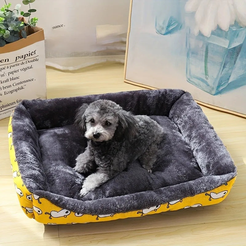 RoyalComfort™ Warm Pet Sofa – Orthopedic Fleece Dog & Cat Bed