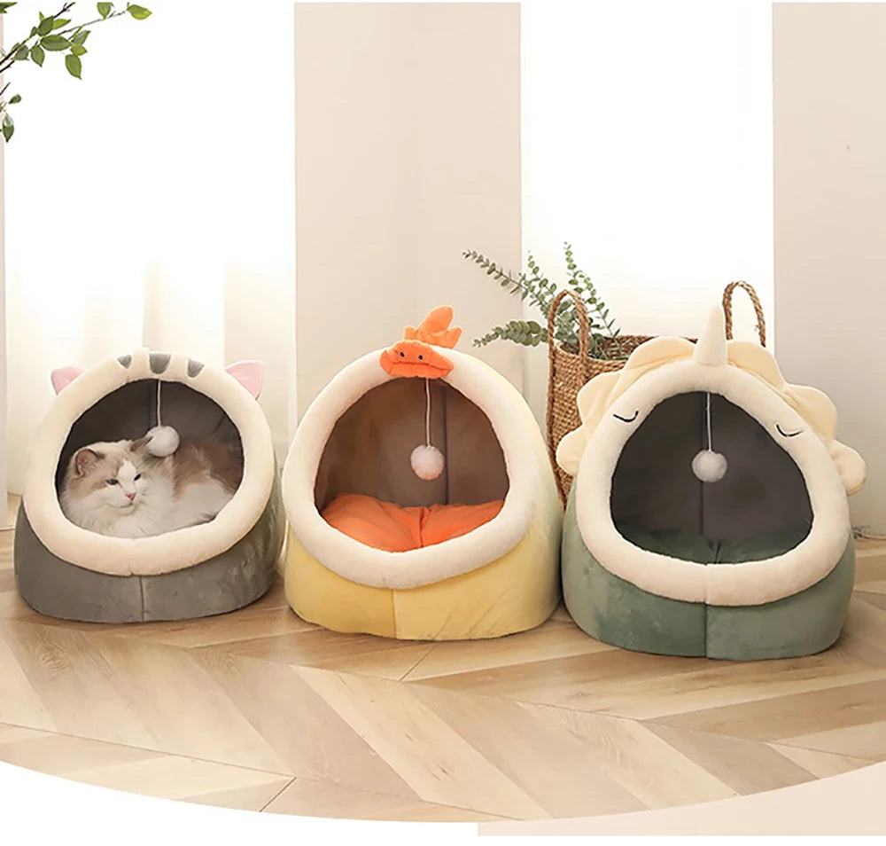 CozyCave™ 2-in-1 Pet Bed – Deep Sleep for Cats & Small Dogs