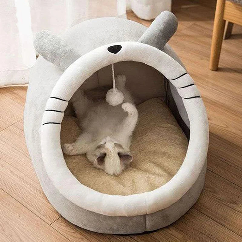 CozyCave™ 2-in-1 Pet Bed – Deep Sleep for Cats & Small Dogs