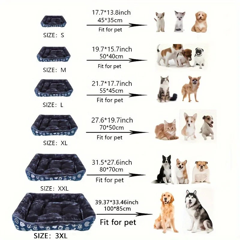 RoyalComfort™ Warm Pet Sofa – Orthopedic Fleece Dog & Cat Bed