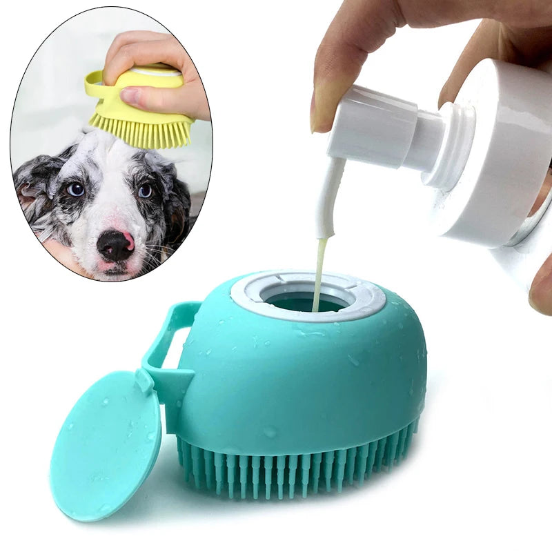 ShampooSoothe™ Dispensing Brush for dogs & cats