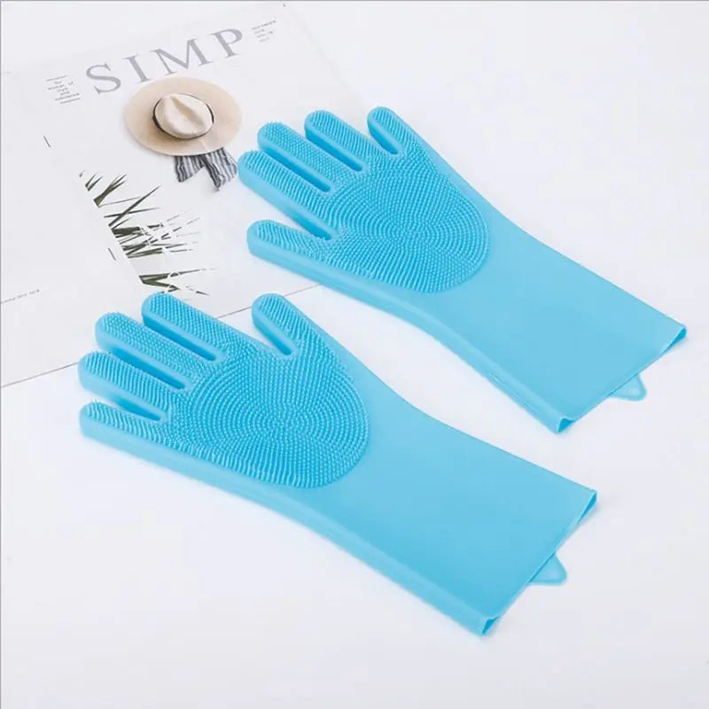 BubblePaw™ Silicone Grooming Gloves For dogs & cats
