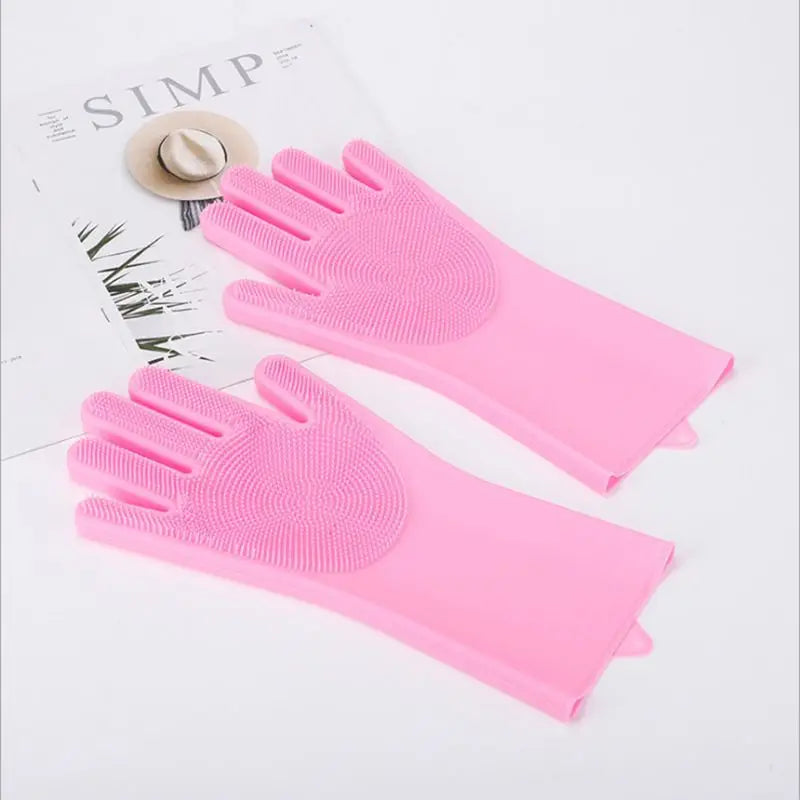 BubblePaw™ Silicone Grooming Gloves For dogs & cats